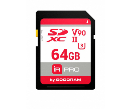 Karta pamięci GOODRAM 64GB SDXC UHS-II U3 zapis 240MB/s odczyt 280MB/s